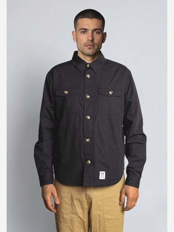 Fat Moose Comfort fit Button Up Shirt 'Arvid' in Black: front
