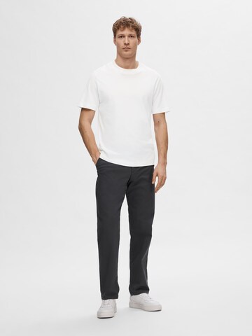 T-Shirt 'Colman' SELECTED HOMME en blanc