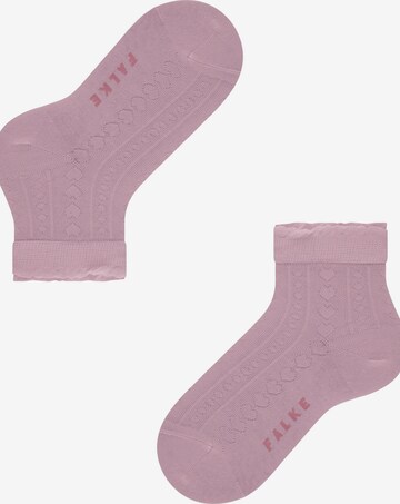 FALKE Socken 'Romantic Net' in Pink: Vorderseite