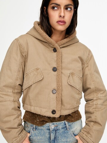 Pull&Bear Prechodná bunda - Hnedá