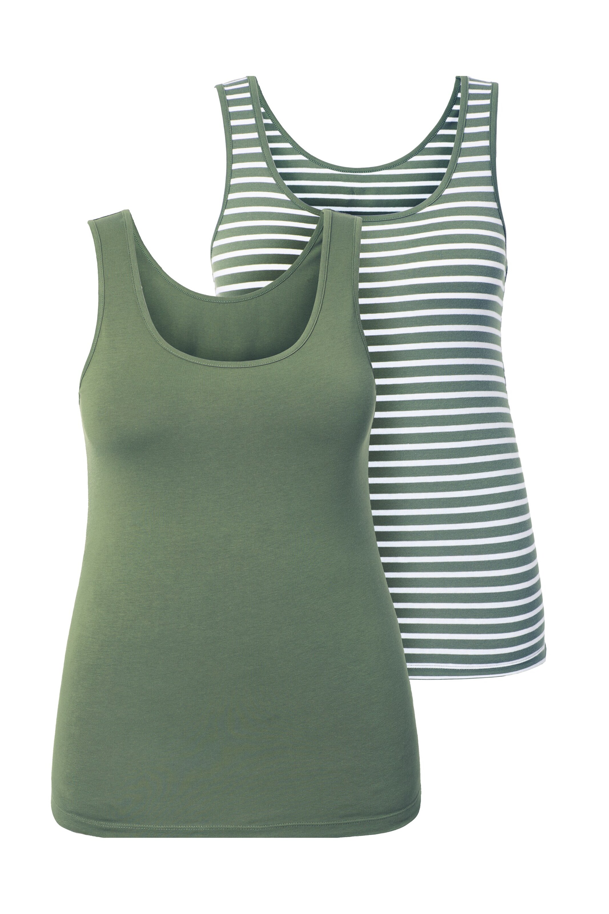 Ulla Popken Unterhemd in Grün: Vorderseite