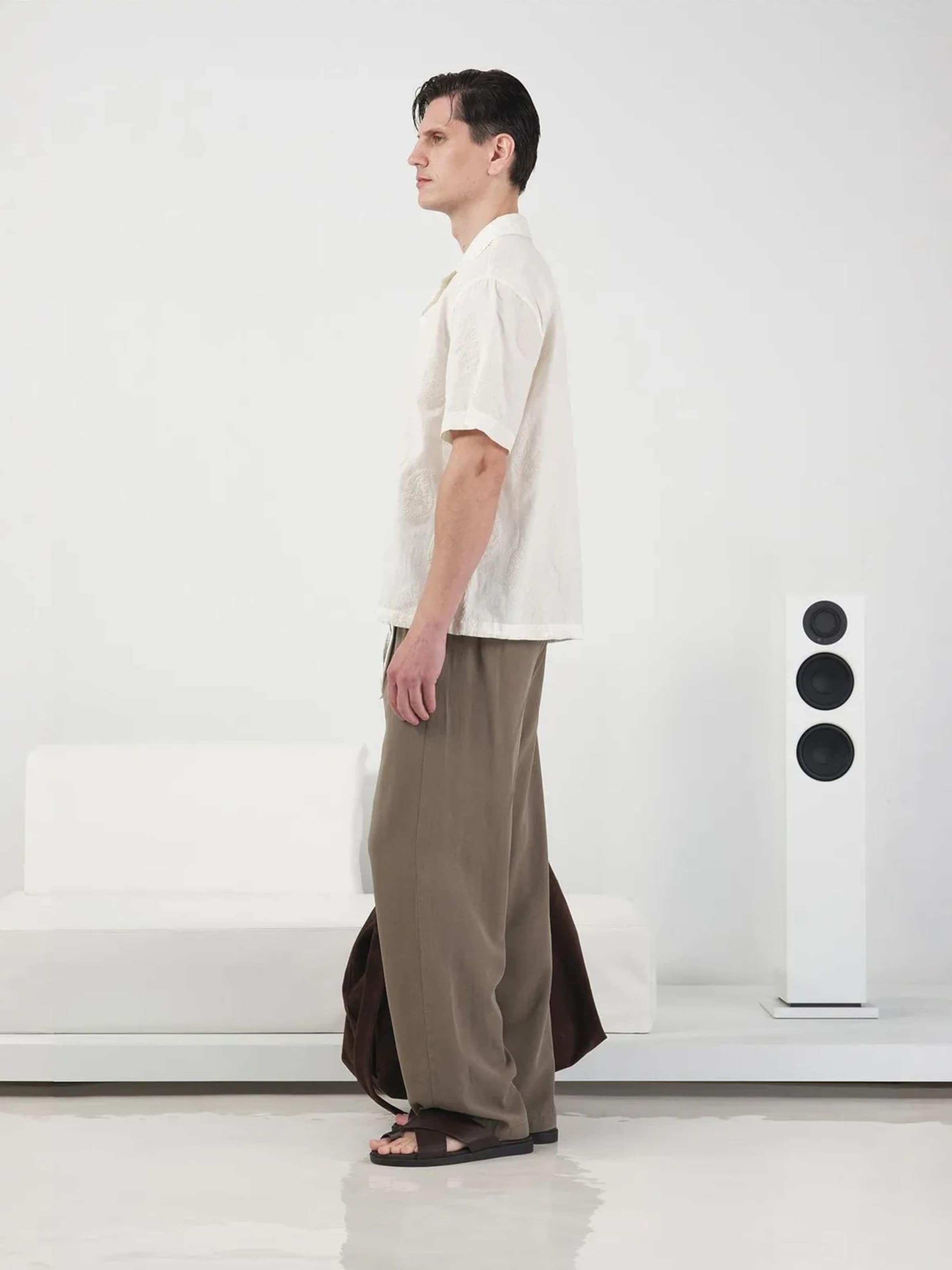 Giesto Regular fit Button Up Shirt in Beige