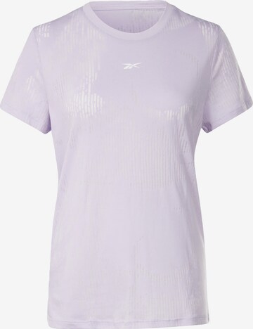 T-shirt fonctionnel Reebok en violet : devant