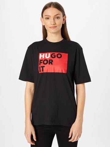 HUGO Red T-Shirt 'Dashire' in Schwarz: predná strana