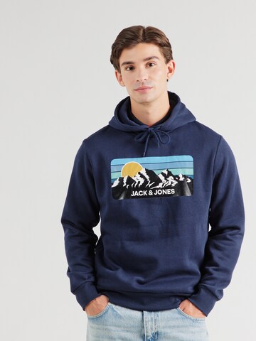 JACK & JONES Mikina 'JWHPEAK' – modrá: přední strana