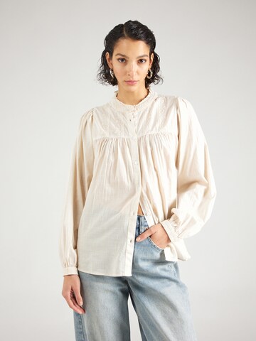 Lollys Laundry Bluse 'Cara' in Beige: predná strana