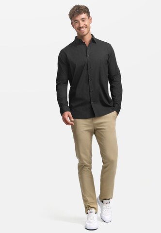 INDICODE JEANS Regular fit Overhemd 'Kamby' in Zwart