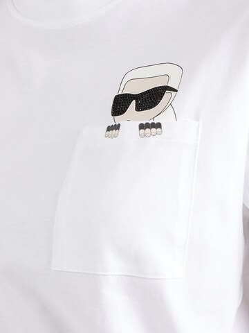 T-shirt 'IKON PEAK-A-BOO' Karl Lagerfeld en blanc
