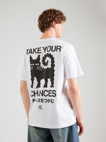 Only & Sons T-shirt 'ONSFRED' i vit: framsida