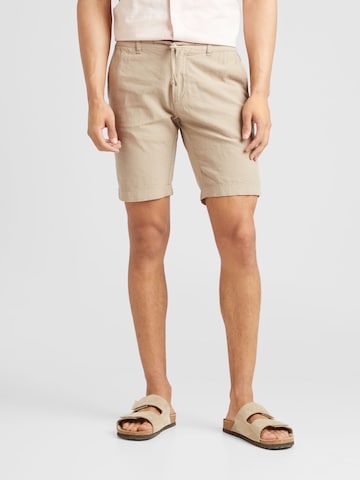 Jack's Regular Broek in Beige: voorkant