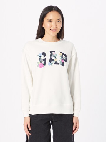 GAP Sweatshirt 'HERITAGE' in White: front