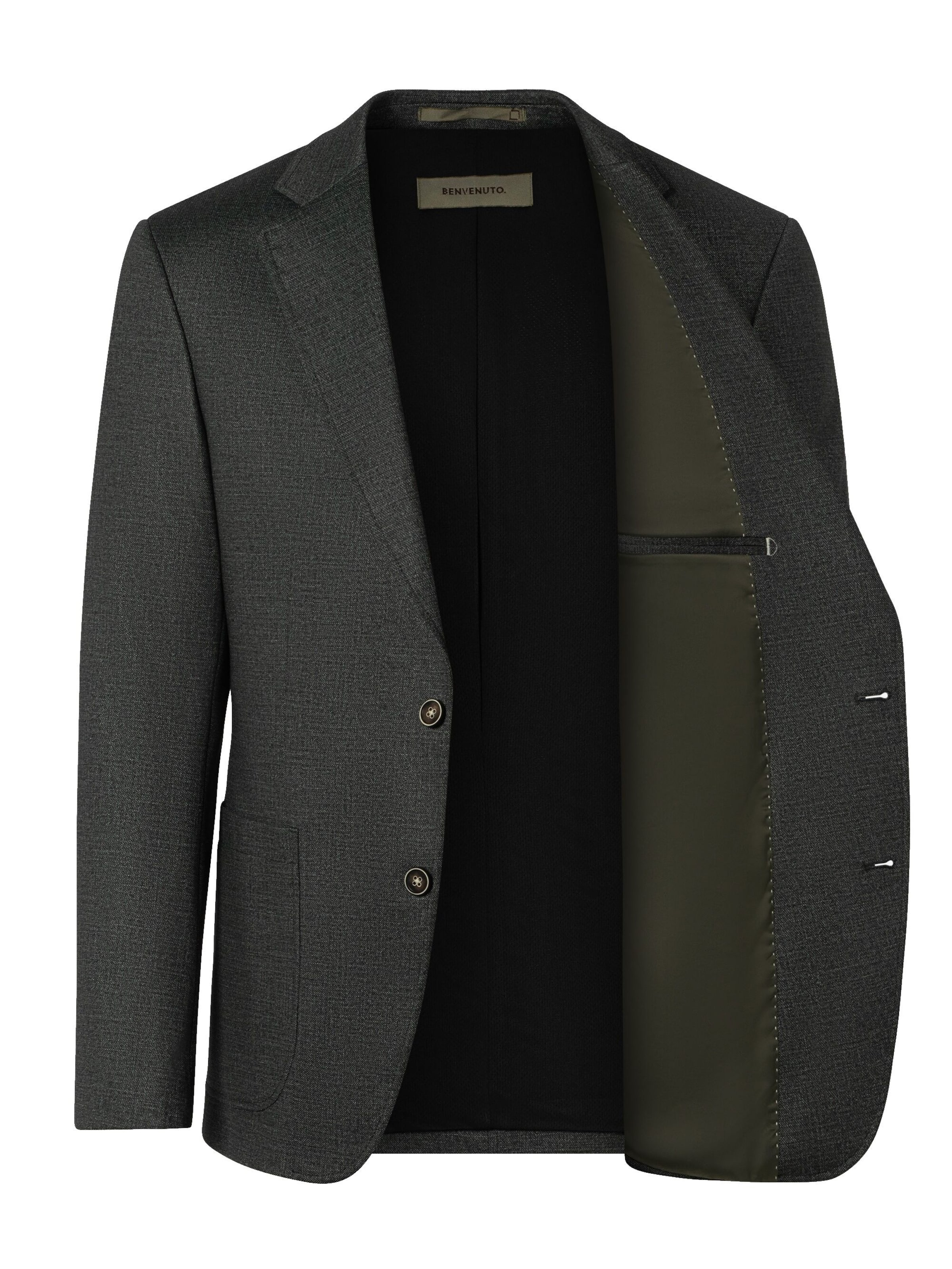 BENVENUTO Regular fit Business-colbert in Groen