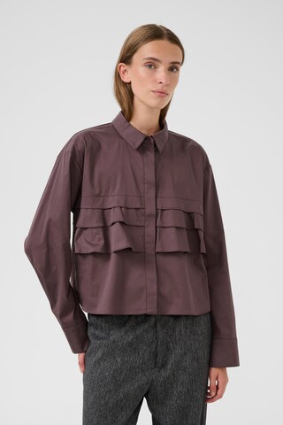 KAREN BY SIMONSEN Blouse 'KBUshi Nilla ' in Purple: front