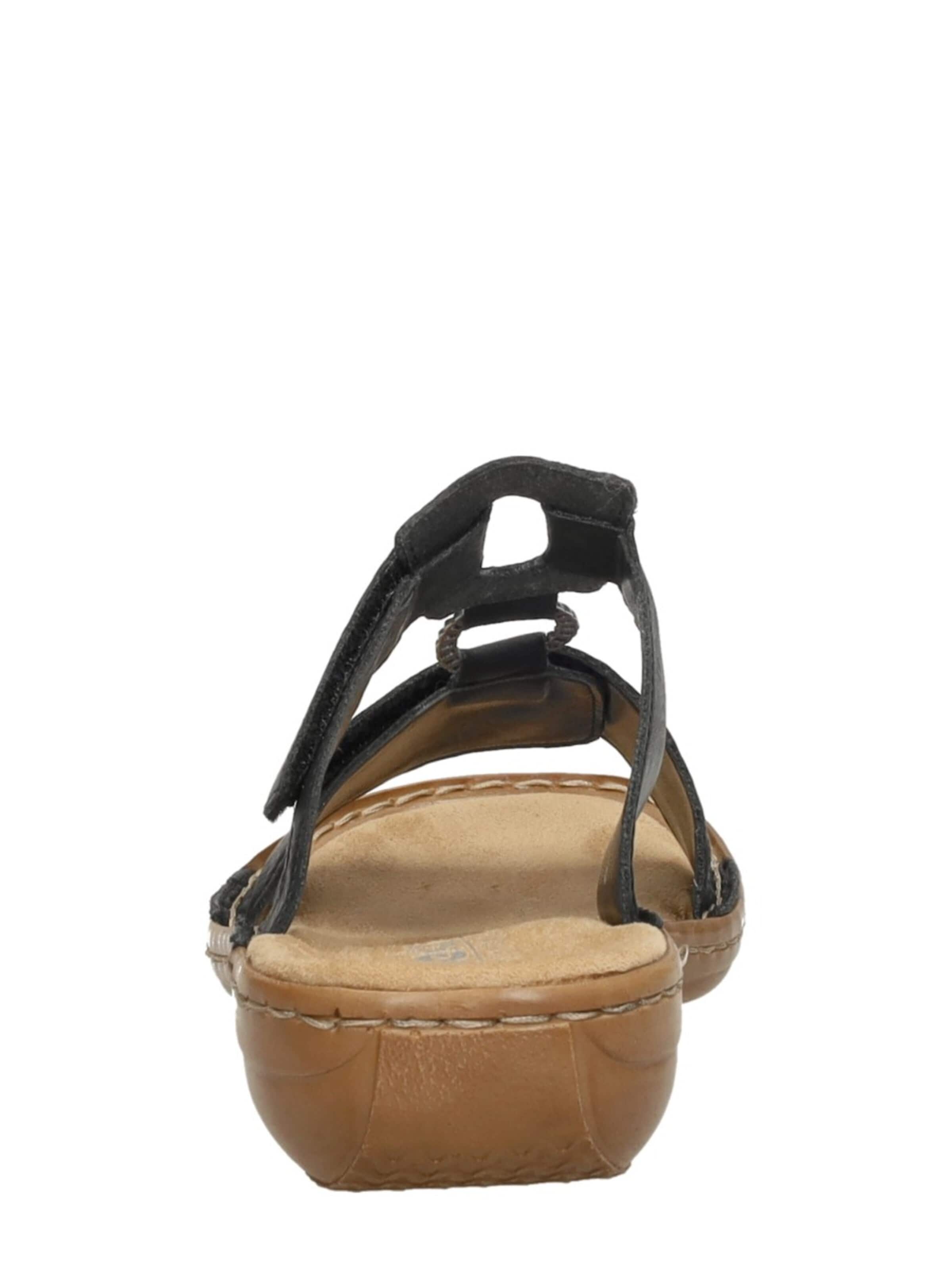 Rieker Muiltjes 'Open Teen' in Zwart