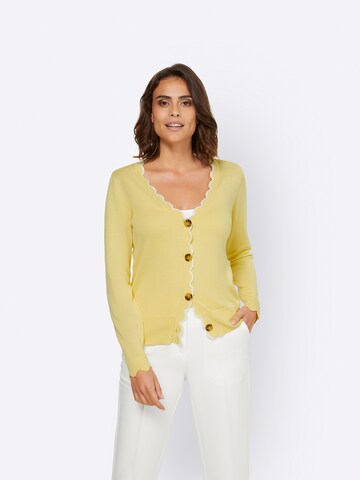 heine Knit Cardigan in Yellow: front