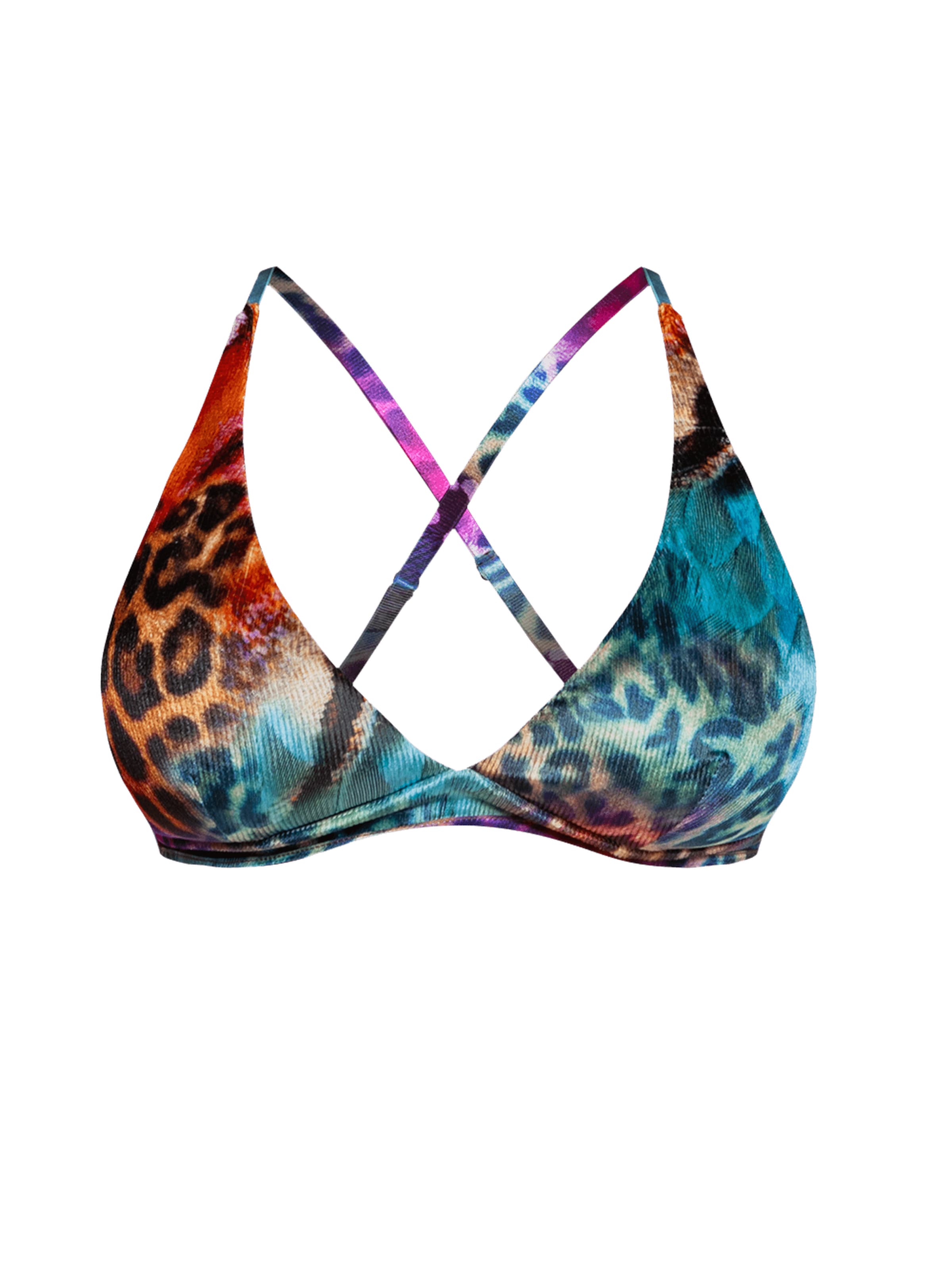 JIORO Bikini top 'LEO NEON WILD' in Mixed colours, Item view
