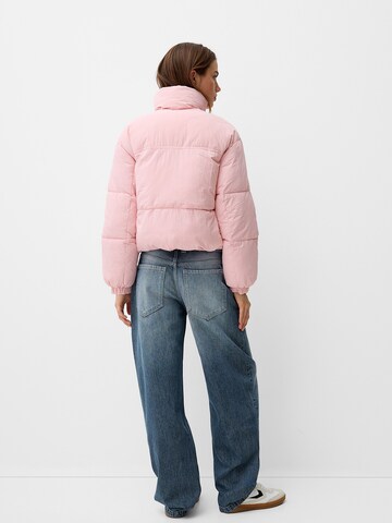 Bershka Prechodná bunda - Ružová