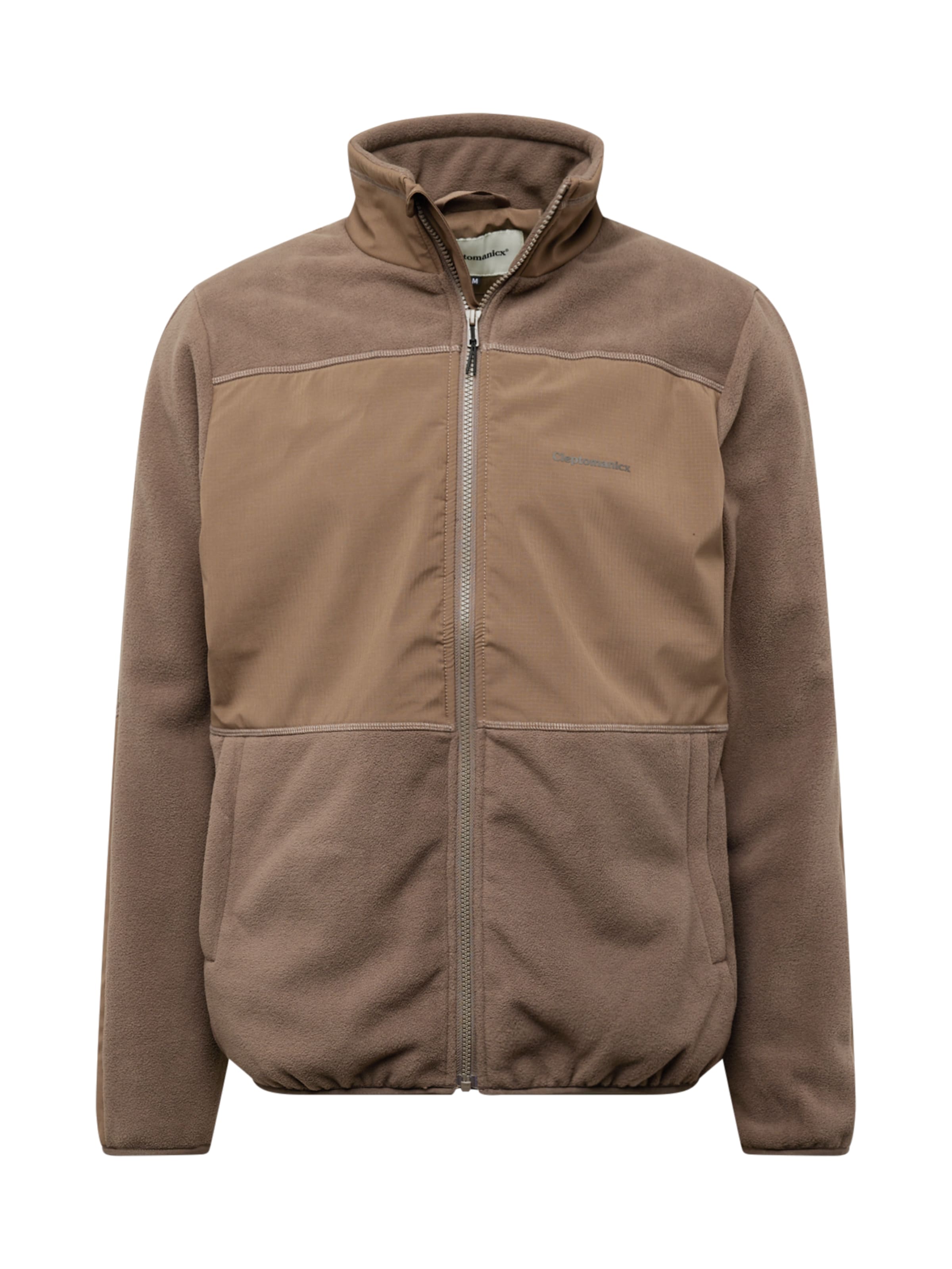 Cleptomanicx Fleecová mikina 'Deck' – hnědá: přední strana