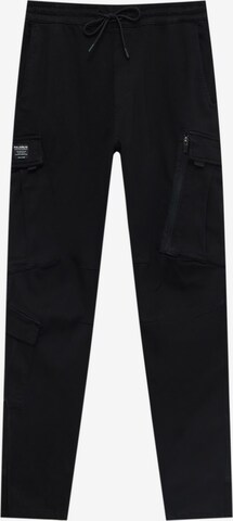 Pantalon cargo Pull&Bear en noir : devant