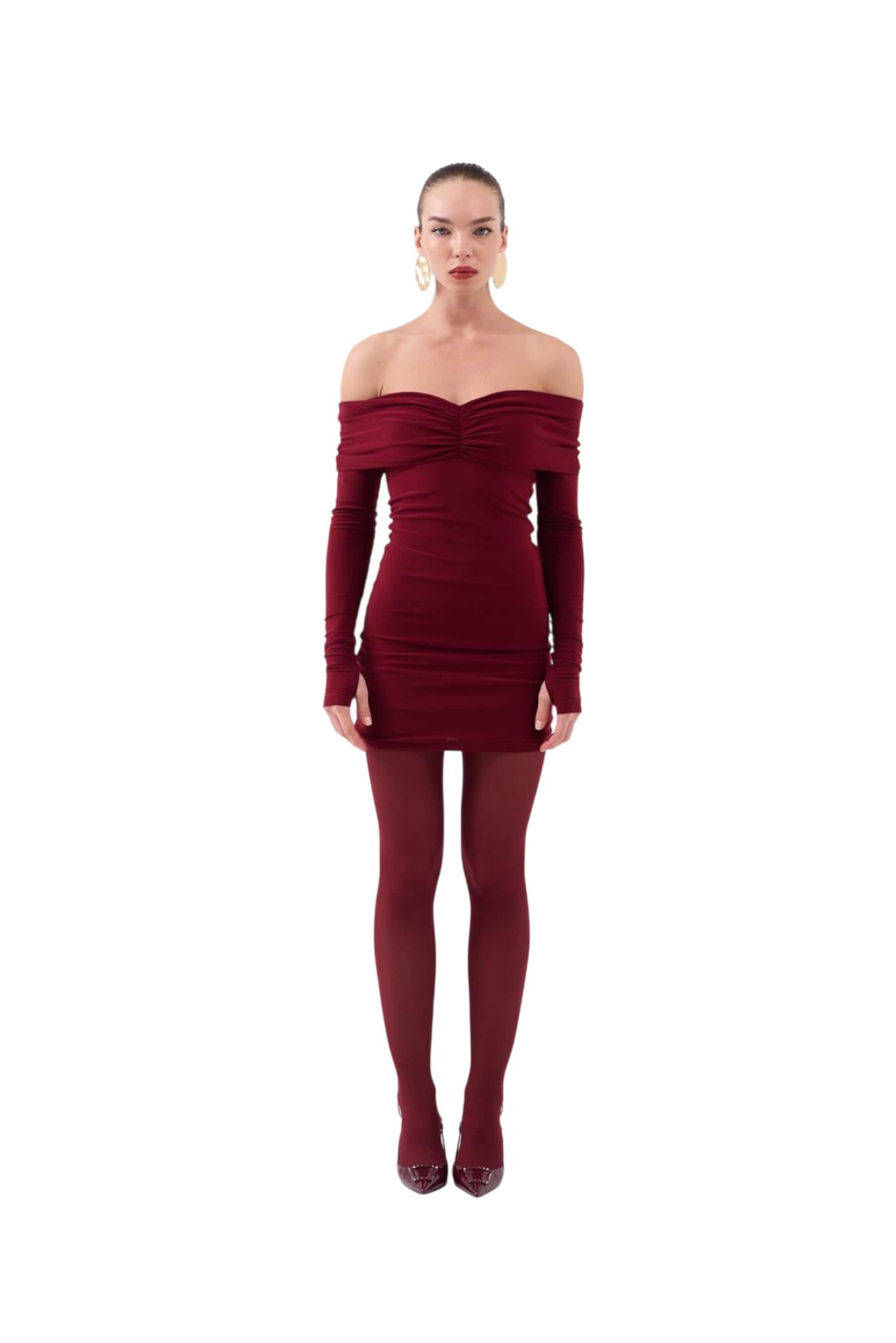 Robe de cocktail HOLLY LOLLY en rouge