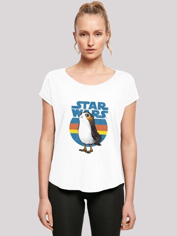 F4NT4STIC Shirt 'Star Wars Last Jedi Porg' in White: front