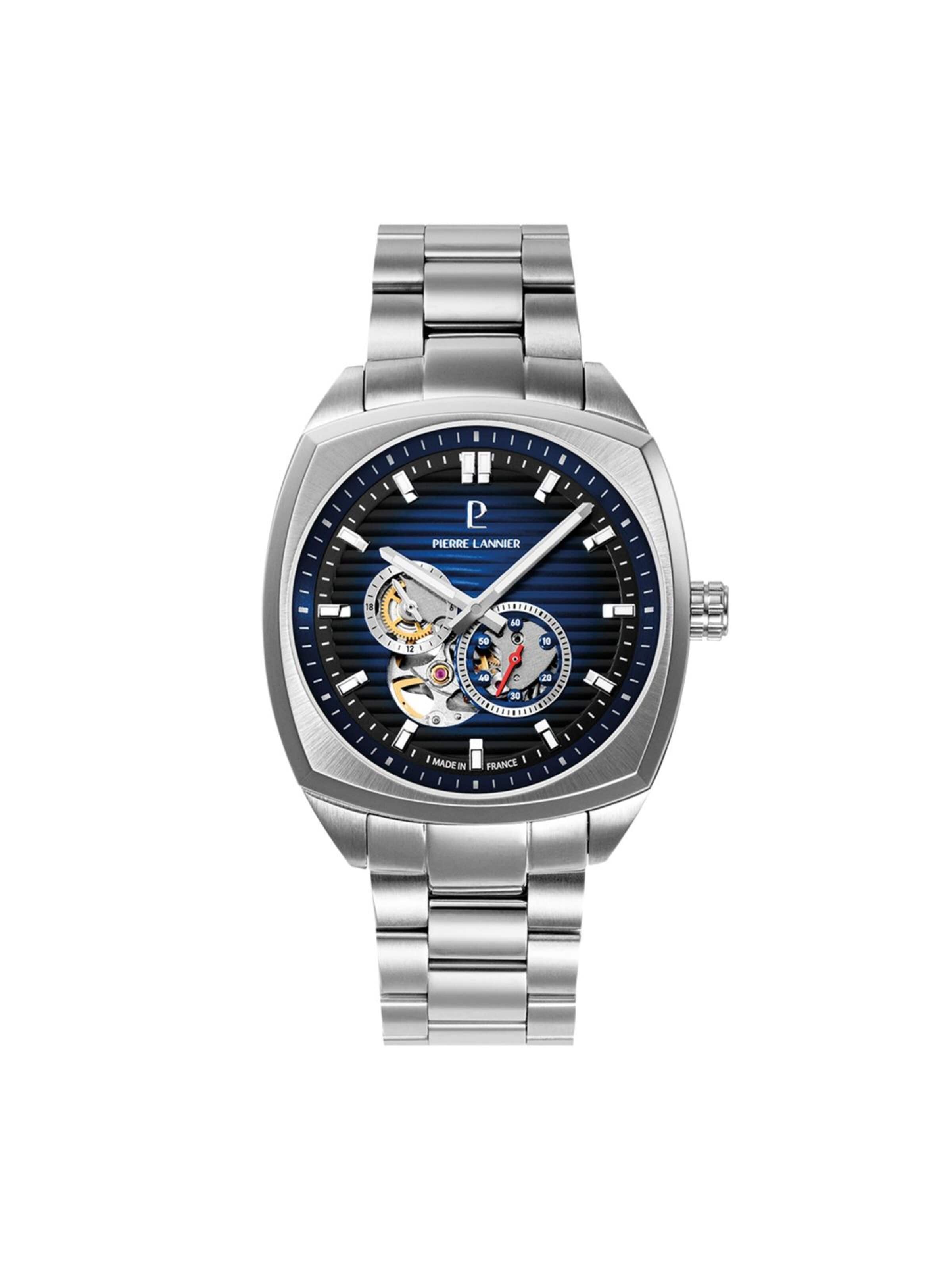 Montre à affichage analogique Pierre Lannier en bleu : devant