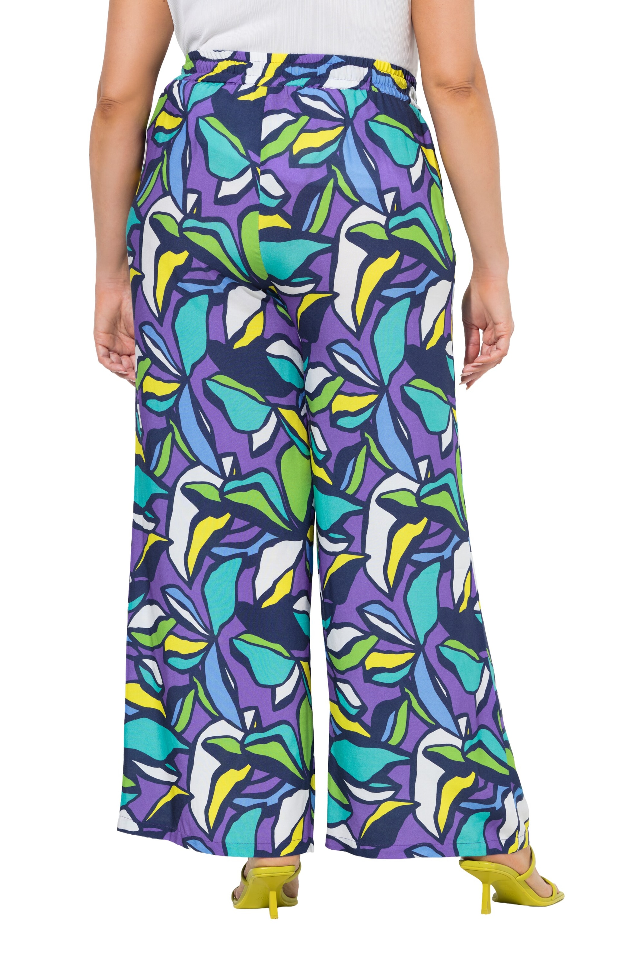 Ulla Popken Wide leg Broek in Gemengde kleuren