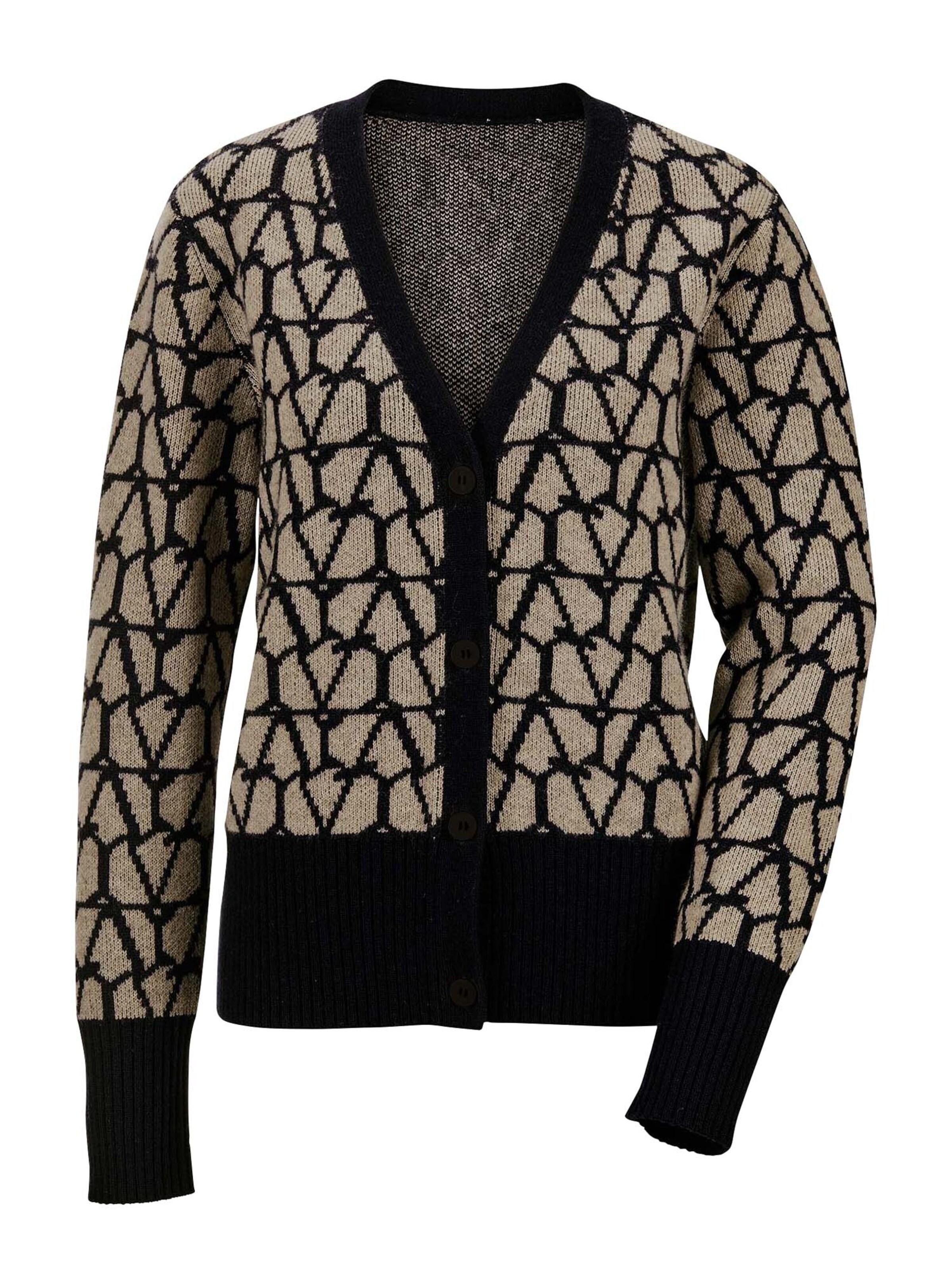 MADELEINE Strickjacke in Braun: Vorderseite