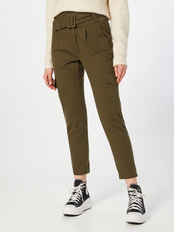 Koton Slim fit Pleat-Front Pants in Green: front