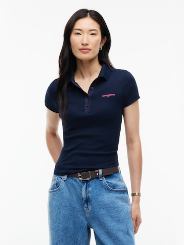 Tommy Jeans Poloshirt in Blau: Vorderseite