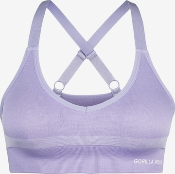 Bustino Reggiseno sportivo 'Selah' di Gorilla Wear in lilla: frontale