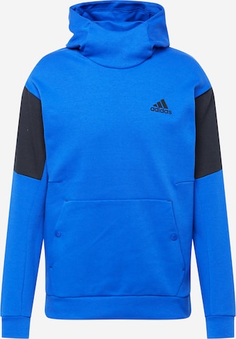 ADIDAS PERFORMANCE - Sweatshirt de desporto em azul: frente