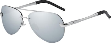 Lunettes de soleil 'Pilotenbrille Sonnenbrillen Laudin' VEYREY en argent : devant
