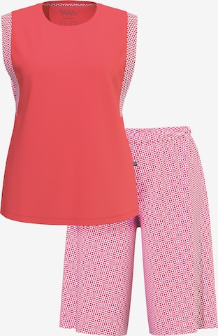 Ulla Popken Korte pyjama in Roze: voorkant