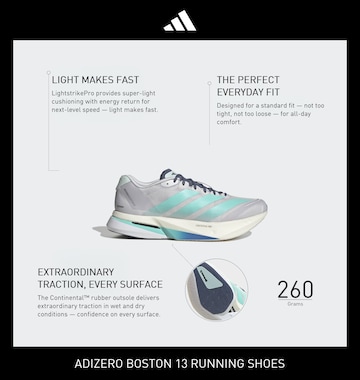 ADIDAS PERFORMANCE Bežecká obuv 'ADIZERO BOSTON 13' - Sivá