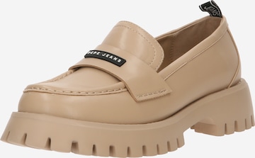 Pepe Jeans Instappers in Beige: voorkant