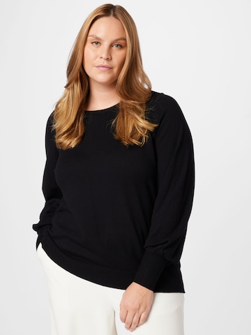 Zizzi Sweater 'ELLA' in Black: front