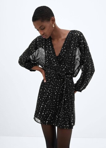 Robe 'Normandi' MANGO en noir : devant