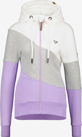 Alife and Kickin Zip-Up Hoodie 'SteffiAK' in Purple: front