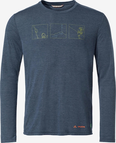 VAUDE Functioneel shirt 'Rosemoor III' in de kleur Blauw gemêleerd / Geel, Productweergave