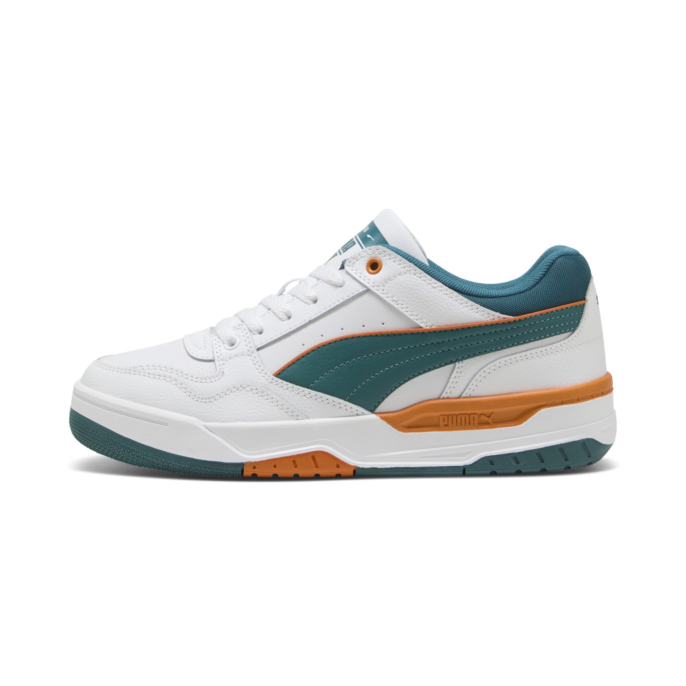 PUMA Sneaker low 'Rebound Retro' in dunkelgrün / dunkelorange / weiß, Produktansicht
