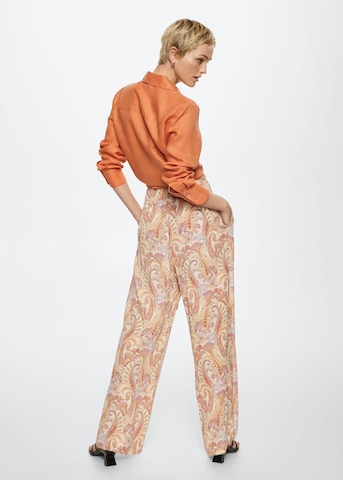 MANGO Wide Leg Hose 'Nora' in Orange