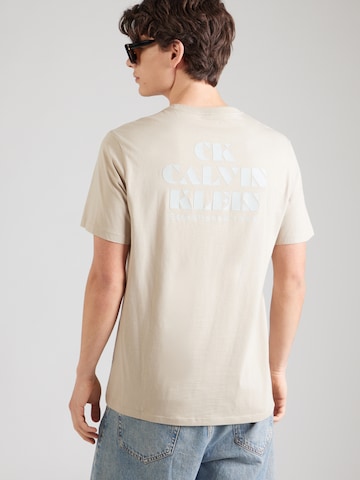 Calvin Klein Jeans Тениска в сиво: отпред