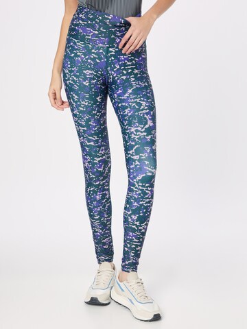 Skinny Pantalon de sport 'Speckle Modern Safari' Reebok en vert : devant