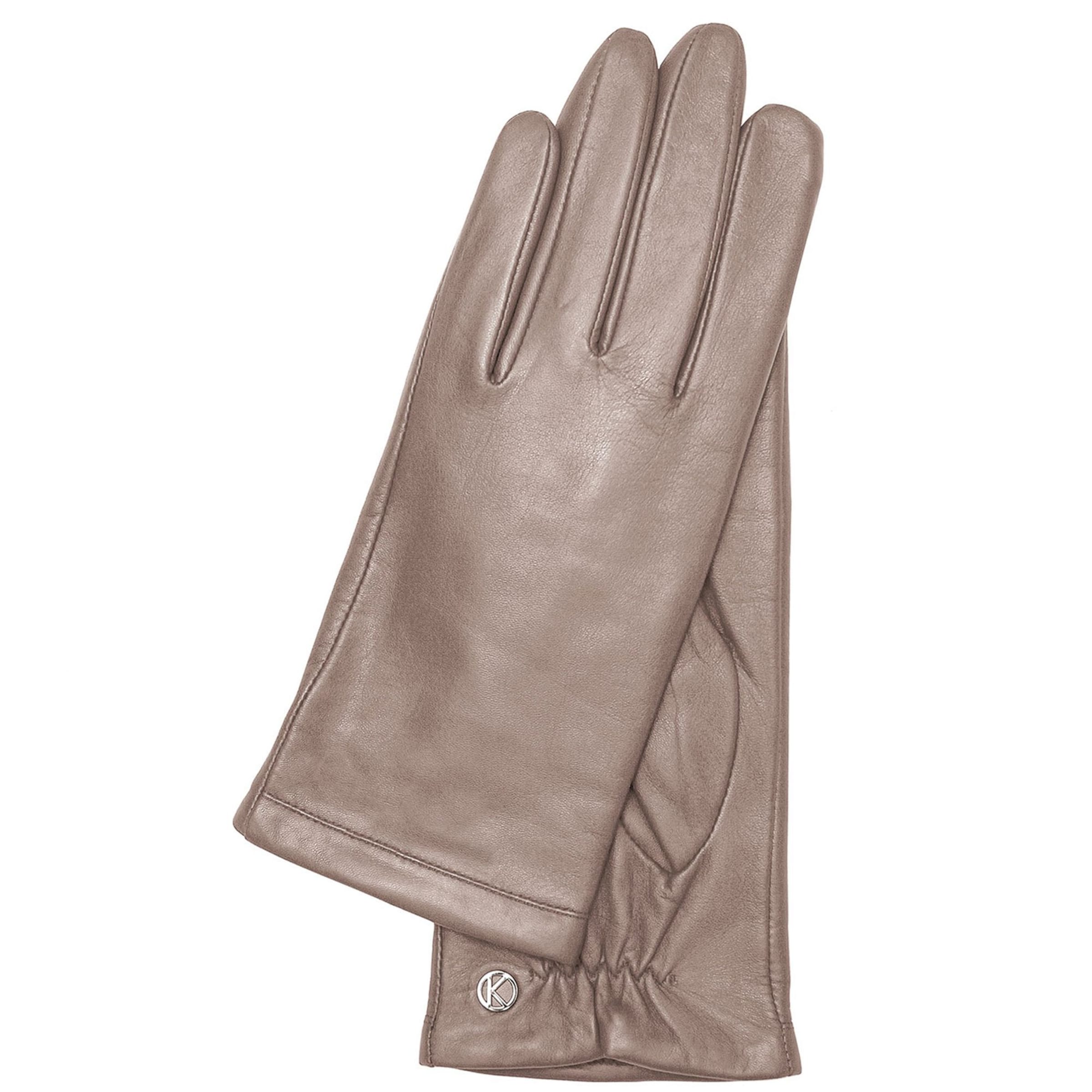 KESSLER Full finger gloves 'Chelsea' in Beige: front