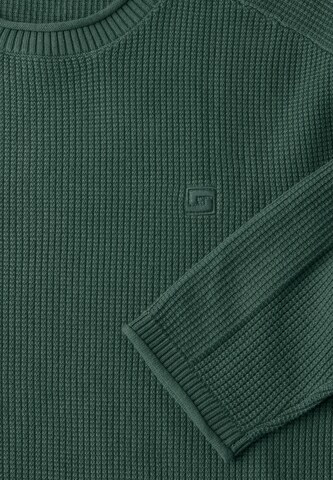 Street One MEN Pullover mit feiner Struktur in Grün