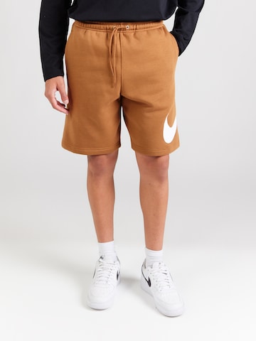Nike Sportswear Loose fit Trousers 'CLUB' in Brown