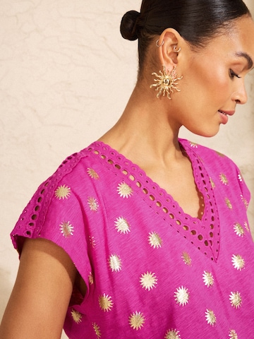 T-shirt love & roses en rose