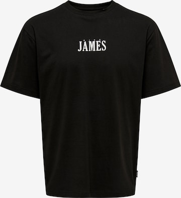 Only & Sons Shirt 'CELEBRITY' in Black: front