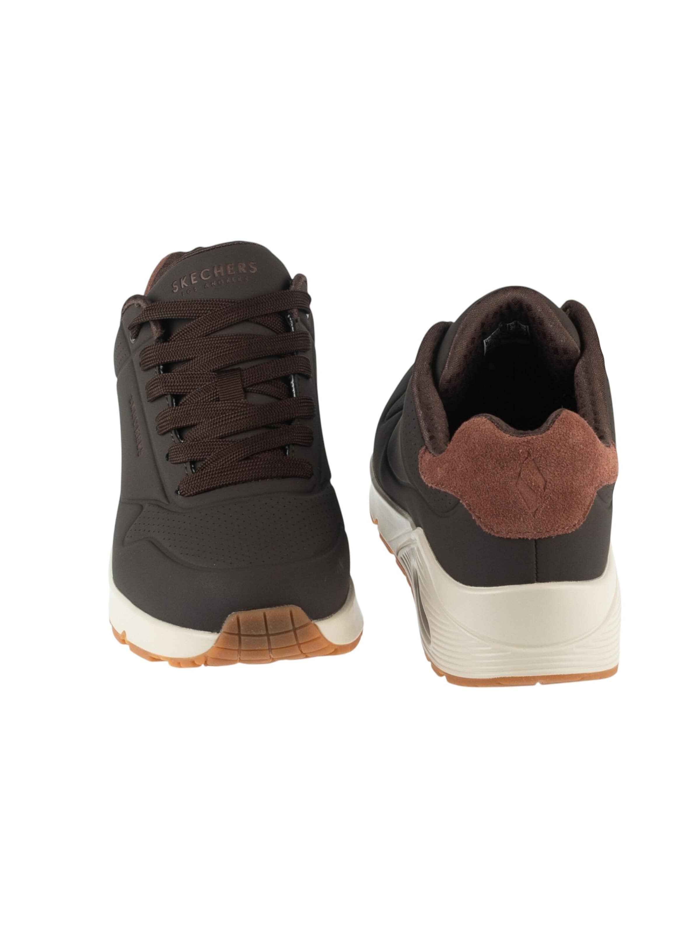 SKECHERS Sneakers laag 'Skechers Uno - Suited On Air' in Bruin